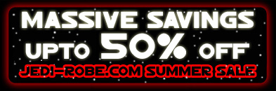 UPTO 50% OFF 100's OF STAR WARS TOYS AND COSTUMES